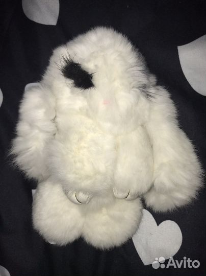 Брелок кролик натуральный