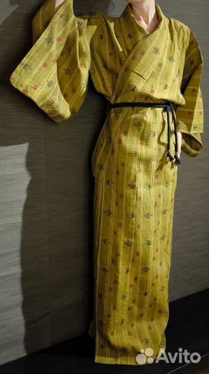 Кимоно юката. Зелёное