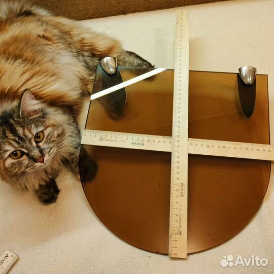 Полка навесная стеклянная