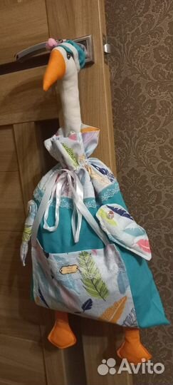 Гусь,гусыня пакетница из ткани ручная работа