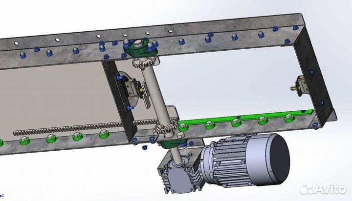 Шиберная заслонка с электрическим приводом