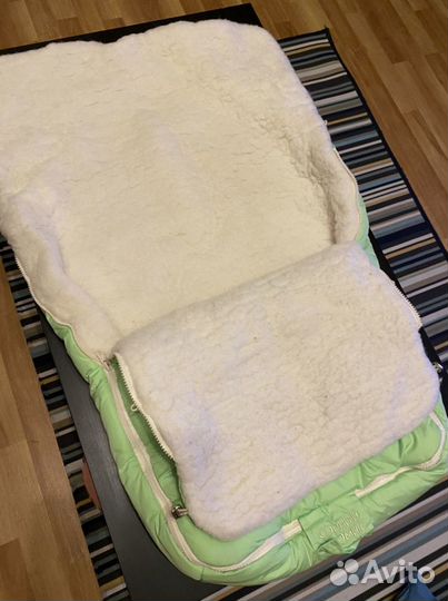 Конверт зимний на овчине в коляску
