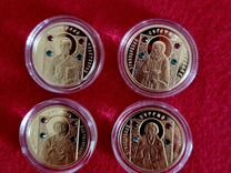 Золотые монеты "Православные святые"