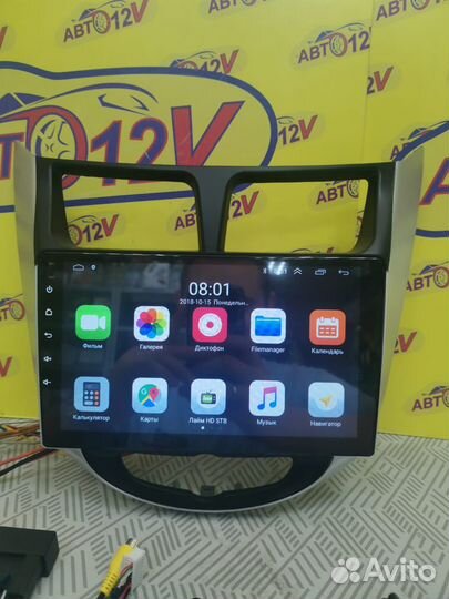 Андроид магнитола Hyundai solaris 9дюйм + рамка