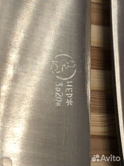 Набор мельхиоровых столовых ножей СССР