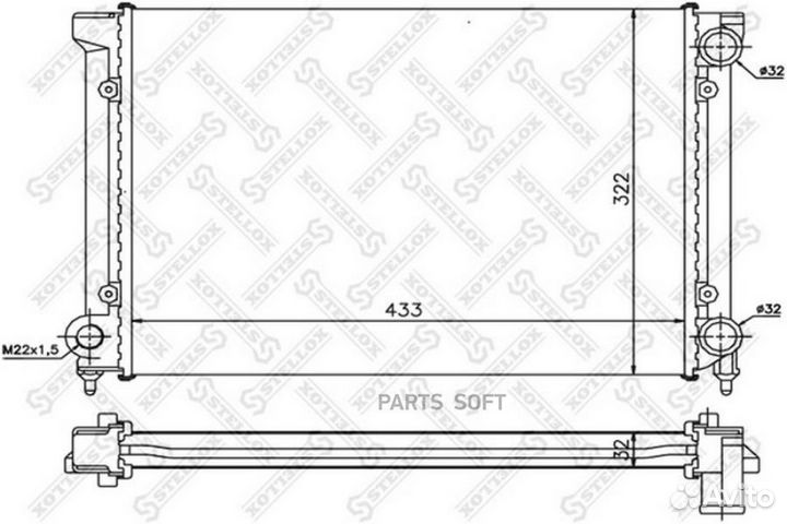 Радиатор VW Passat 1.6 1.8 88-92
