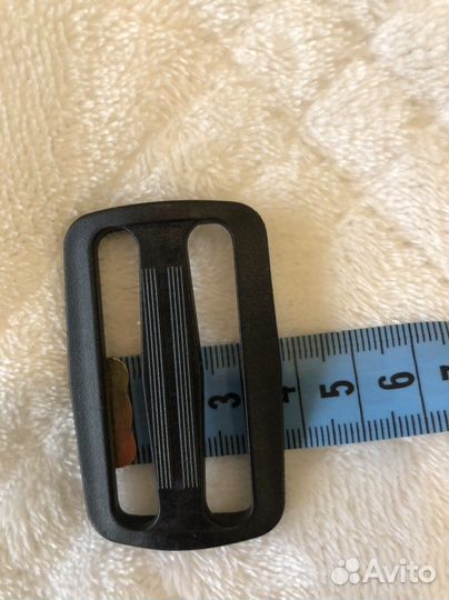 Пряжка регулирующая 2х щелевая 50мм черная