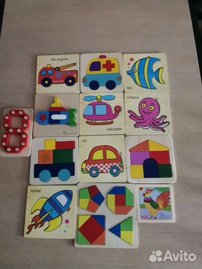 Деревянные пазлы детские