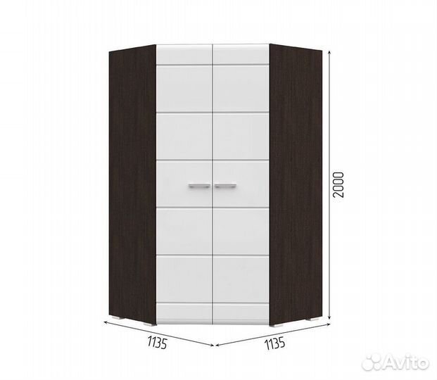 Вегас Шкаф угловой двухстворчатый