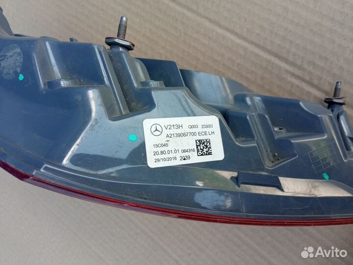 Фонарь задний левый мерседес W213 E213