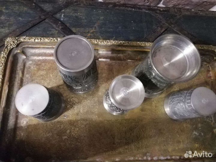 Старинные оловянные бокалы Германия