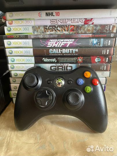 Xbox 360 Прошитый 250gb+Руль с педалями и Диски