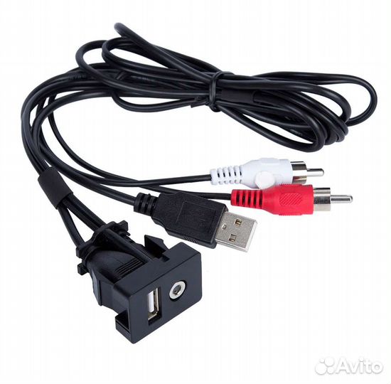 RCA+USB адаптер-удлинитель для авто