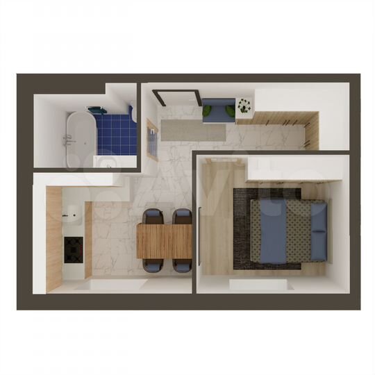 1-к. квартира, 32 м², 1/4 эт.