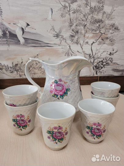 Кувшин-молочник с 6 бокалами (Коростеньский)