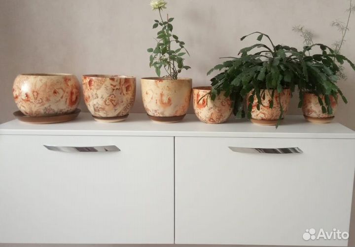 Набор керамических горшков
