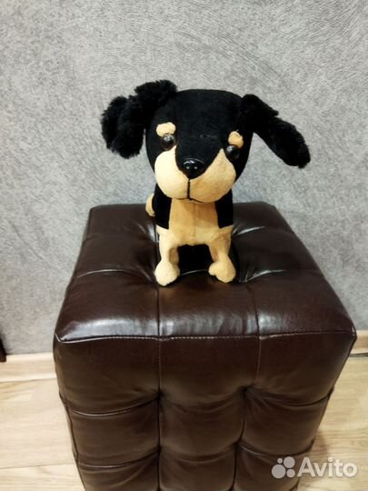 Собака прыгает и лает