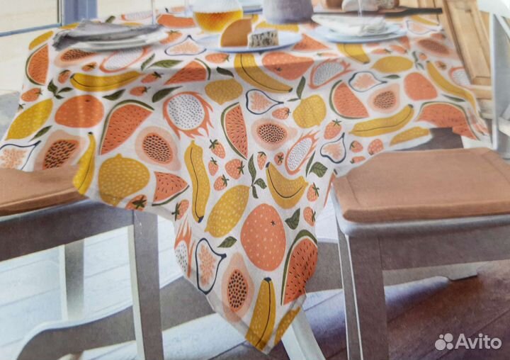 Скатерть летняя, х/б, 144х144 см