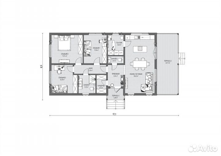 Строительство каркасного дома по проекту Гоген