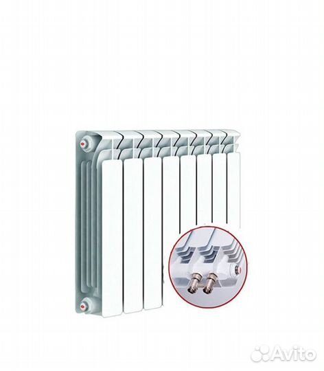 Радиатор биметаллический Base Ventil 500 мм 8 секц