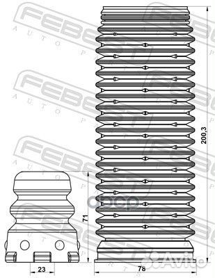 Пыльник переднего амортизатора с отбойником ком