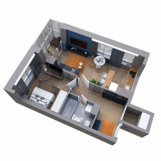 2-к. квартира, 46,6 м², 10/25 эт.