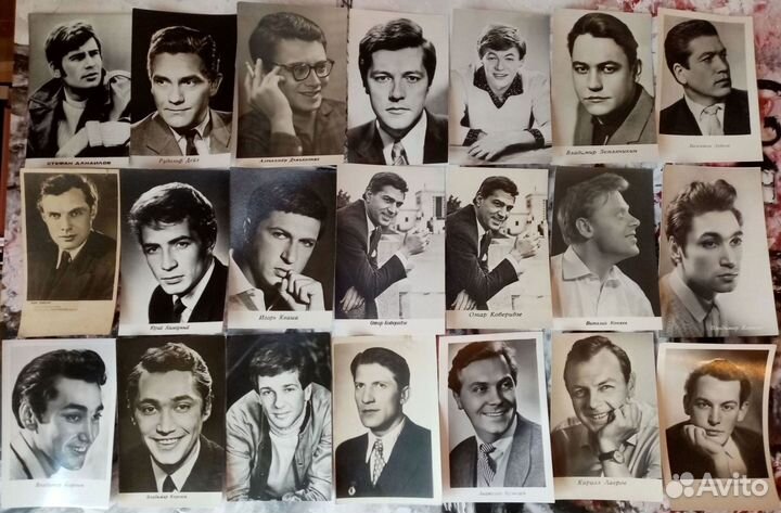 Открытки Актеры Кино и театра, коллекционные ч/б