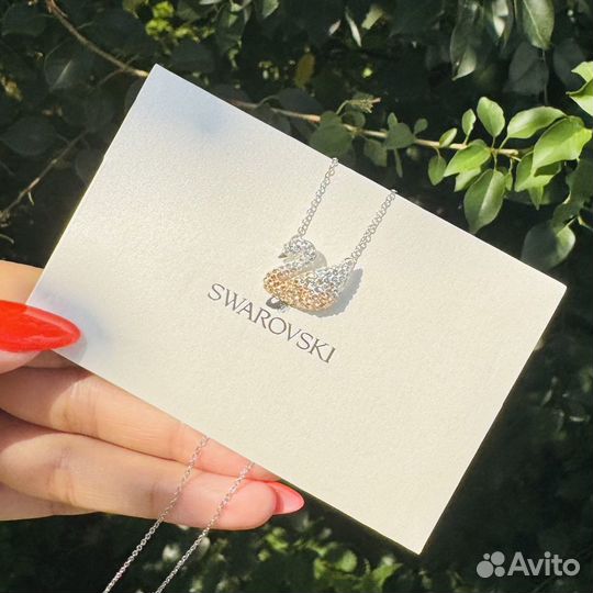 Подвеска колье кулон swarovski iconic swan big