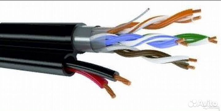 Кабель UTP 5e с питанием, 4x2x0.5 мм + 2х0.75мм, 2