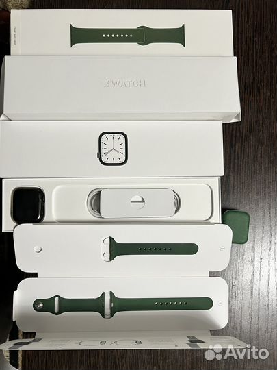 Часы apple watch 7 45 mm green