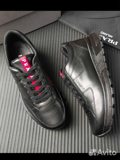 Кожаные кроссовки Prada Linea Rossa 38-45