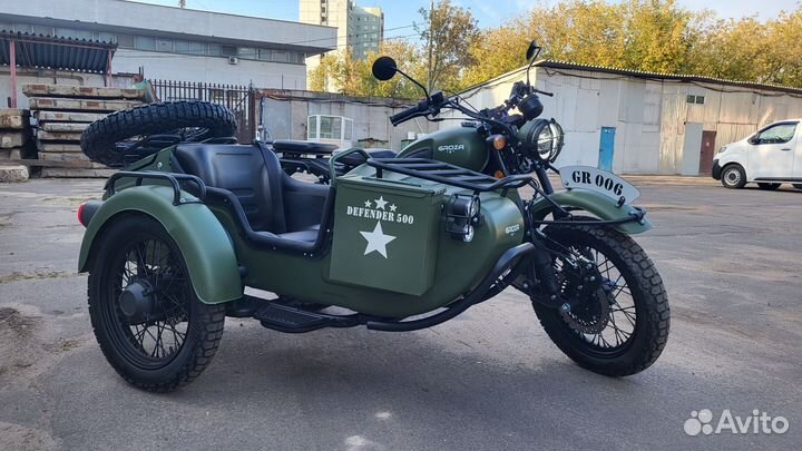 Мотоцикл с коляской groza defender 500 с птс