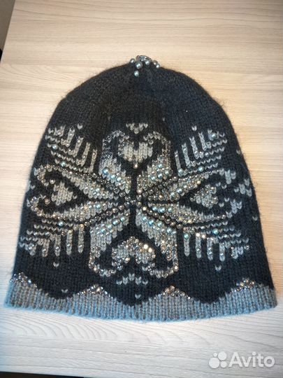 Шапка зимняя женская вязанная