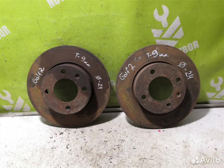 Диск тормозной передний не вентилируемый Фольксв