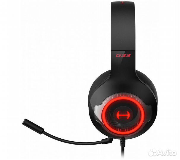 Компьютерная гарнитура Edifier G33, черный/красный