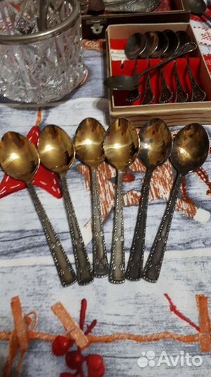 Чайные ложки мельхиор, зеркальные