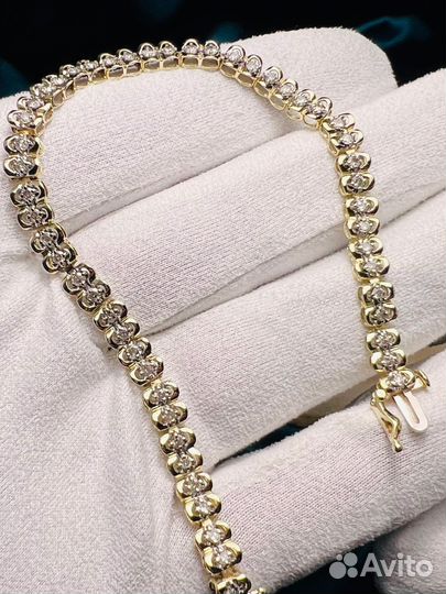 Золотой браслет с бриллиантами