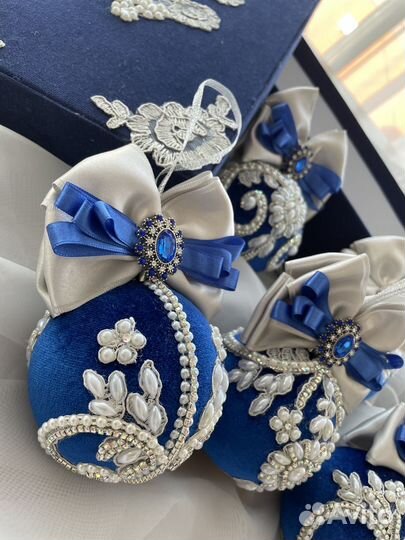 Набор новогодних шаров 5шт к коробе