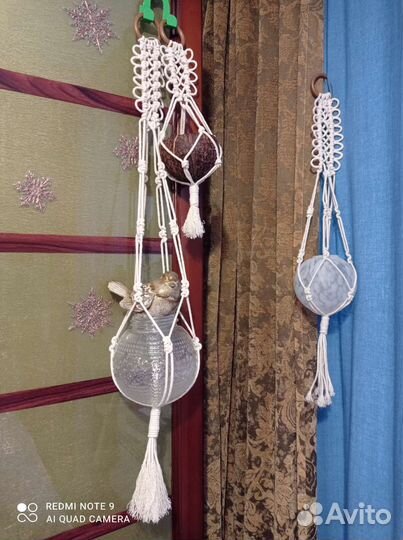 Макраме кашпо подвесное