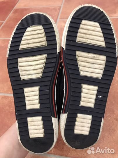 Кожаные ботинки кеды