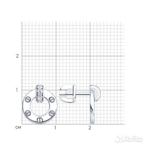 Серьги sokolov из серебра, 94027201