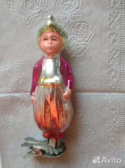 Игрушка ёлочная СССР Алладин на прищепке