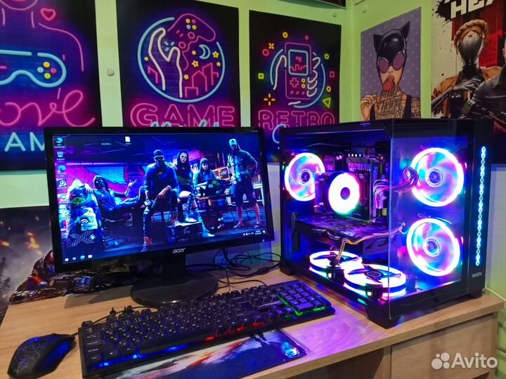 Игровой компьютер/intel8ядер/16gb/4gb игровая