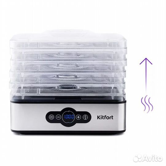 Сушилка для овощей и фруктов Kitfort KT-1914, черн
