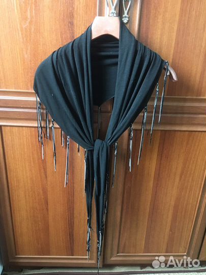 Чёрная трикотажная косынка