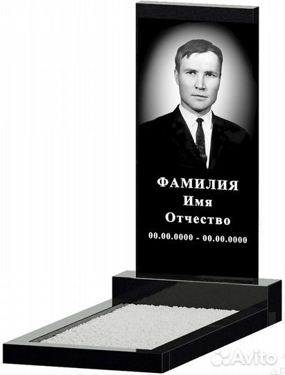 Памятник чёрный гранит