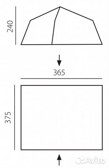 Палатка-шатер BTrace Сamp зеленый