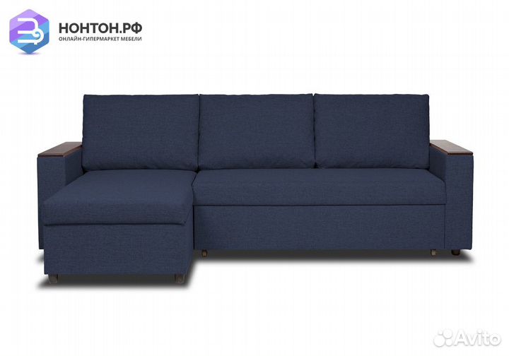Диван угловой дельфин Тайлер синий