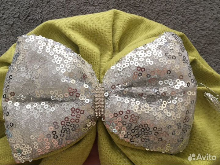 Шапка для девочки чалма 1-2 год