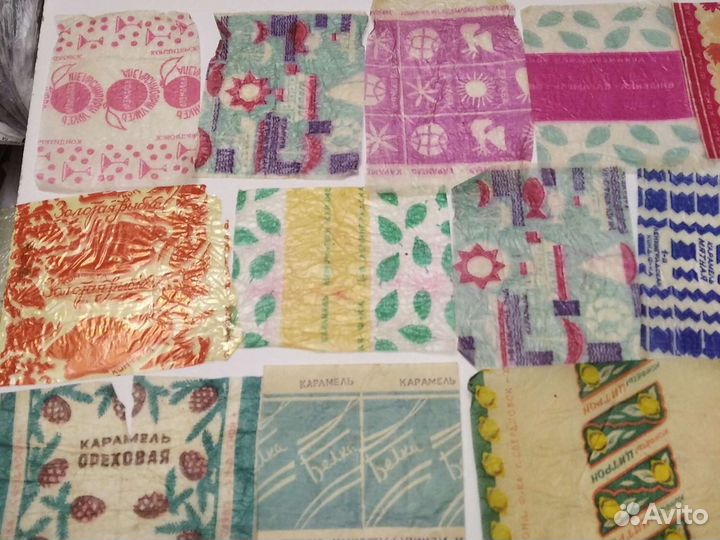 Фантики конфетные,Этикетки газ.воды СССР Св